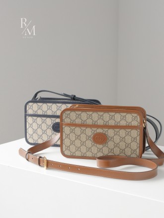 구찌 오피디아 웹 스트랩 탑 핸들백