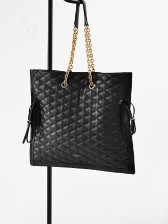 생로랑 르 포숑 퀼티드 체인 쇼핑백