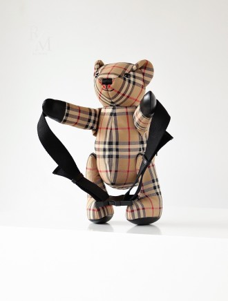 버버리 키즈 체크 토마스 베어 벨트 백