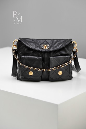 샤넬 투포켓 호보 핸드 숄더 백