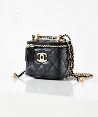 샤넬 베니티 램스킨 체인 케이스백