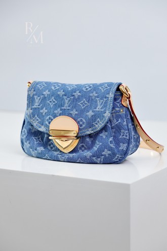 루이비통 리믹스 선셋 데님 모노그램 토트백 숄더백