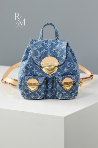 루이비통 베니스 백팩 모노그램 데님 블루