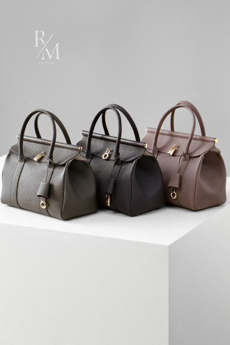 로로피아나 룸 L25 핸드백 그레인 카프스킨