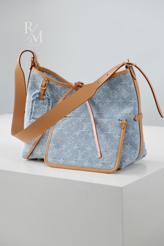 루이비통 캐리올 PM 모노그램 스카이 블루 데님