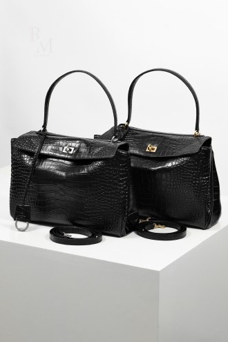 발렌시아가 로데오 크로커다일 핸드백