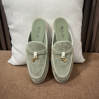 로로피아나 슬리퍼 뮬 바부슈 참스 워크