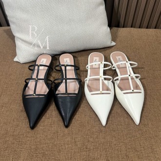 발렌티노 가라바니 케이지 레더 뮬