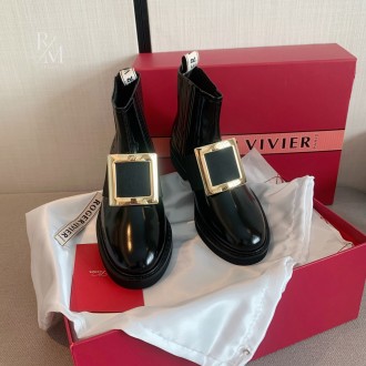 로저비비에 비브 레인저스 메탈 버클 첼시 부츠 3.5cm