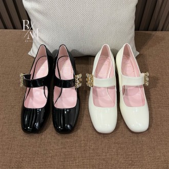 로저비비에 트레 비비에 스트라스 베이비 펌프스 4.5cm