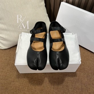 메종 마르지엘라 타비 발레리나 더블 스트랩 플랫