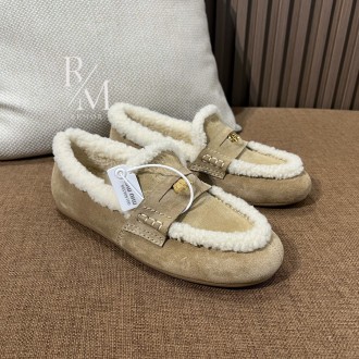 미우미우 스웨이드 로퍼 다크브라운