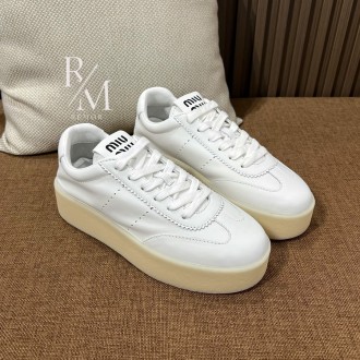 미우미우 블리치드 레더 스니커즈