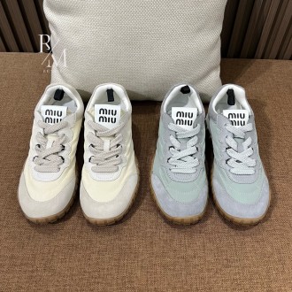 미우미우 타이어 기능성 소재 및 스웨이드 스니커즈