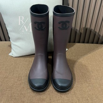 샤넬 러버 레인 부츠