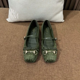 구찌 캔버스 홀스빗 플랫 슈즈