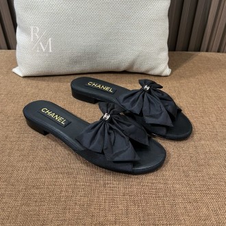 샤넬 리본 샌들 뮬