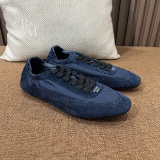 프라다 컬랩스 리나일론 및 스웨이드 스니커즈