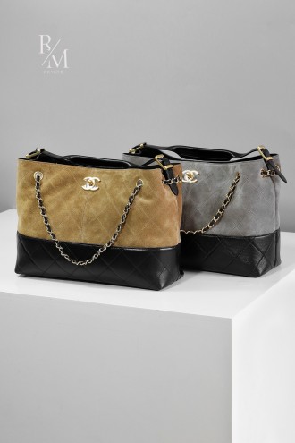 샤넬 스몰 쇼핑백 스웨이드 카프스킨