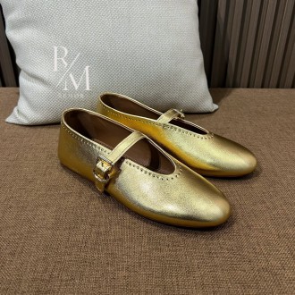 알라이아 메탈릭 발레리나 플랫