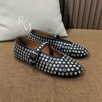 알라이아 레더 발레리나 플랫