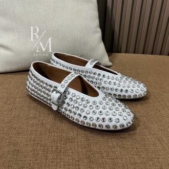 알라이아 레더 발레리나 플랫