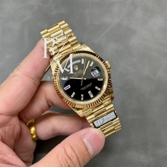 롤렉스 데이데이트 옐로우 골드 블랙 40mm