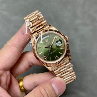 롤렉스 데이데이트 로즈 골드 올리브 그린 40mm