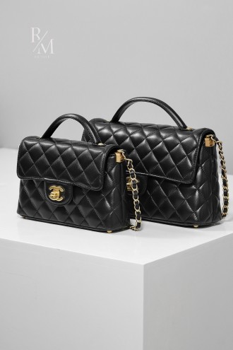 샤넬 탑 핸들 플랩백