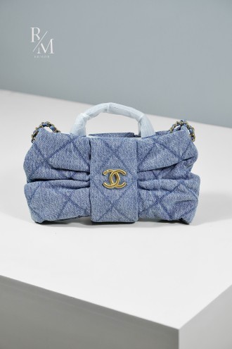 샤넬 미니 보우 백 데님