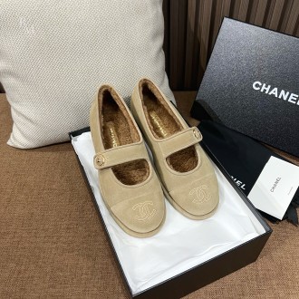 샤넬 벨벳 메리제인 슈즈