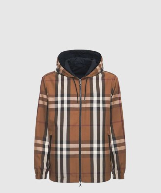 체크 나일론 재킷