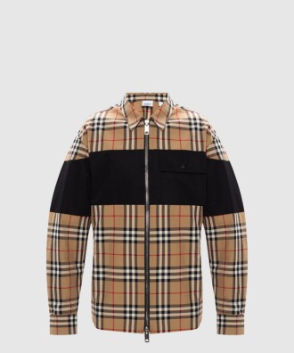 체크 쇼트 코트