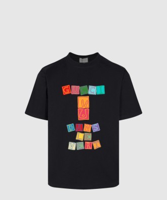 프린트 면 티셔츠