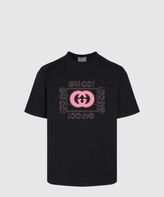 프린트 면 티셔츠