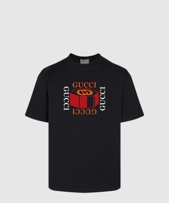 프린트 면 티셔츠