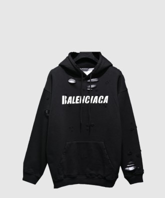 로고 후드 긴팔