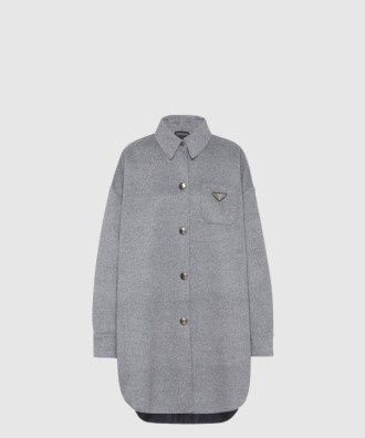 로고 프린트 셔츠 톱