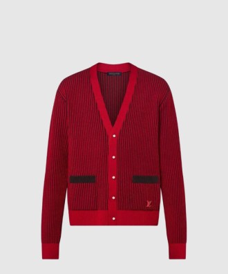 로고 니트 코트