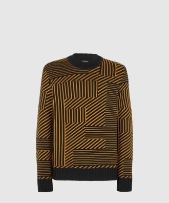 로고 인타르시아 울 니트