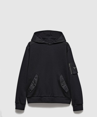 리사이클 나일론 후드 스웨트셔츠