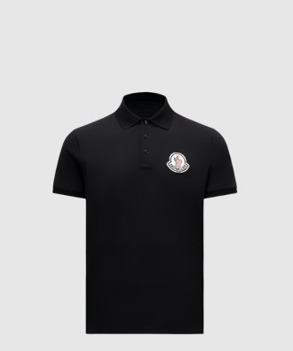 로고 패치 코튼 폴로 셔츠