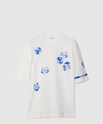 로즈 프린트 코튼 티셔츠