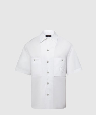 시그니처 쇼트 슬리브드 코튼 셔츠