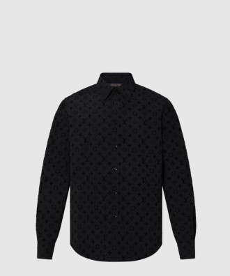 모노그램 플록크 셔츠