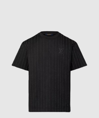 크리스털 장식 코튼 티셔츠