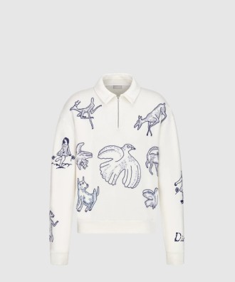 지퍼 칼라 스웨트셔츠