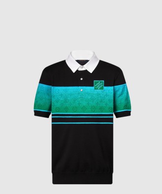 이리데슨트 자카드 쇼트 슬리브드 폴로