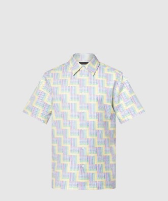 그래픽 프린티드 쇼트 슬리브드 셔츠