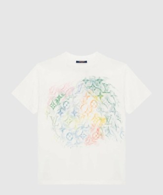 프론트 파스텔 모노그램 반팔 티셔츠